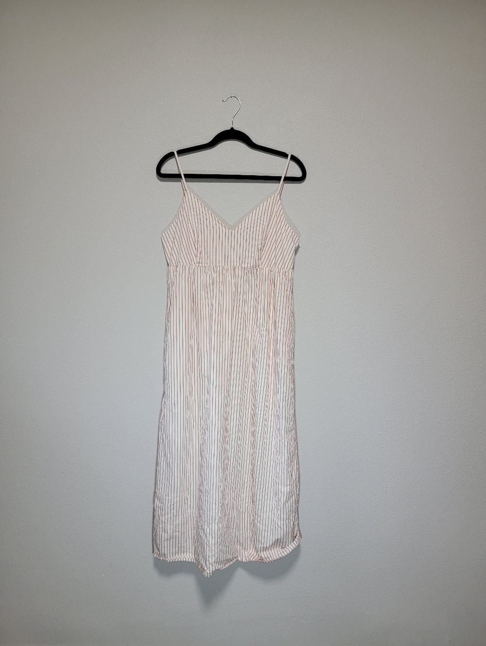 Quince Organic Cotton Sleeveless Maxi Terracotta Stripe Dress - Picture 9 of 9